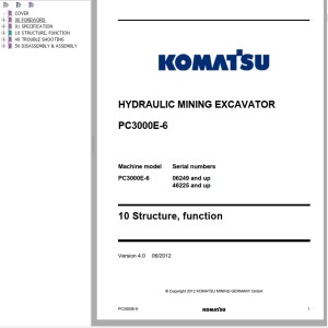Komatsu PC3000E-6 Shop Manual GZEBM06249-4