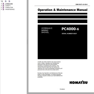 Komatsu PC4000-6 Operation & Maintenance Manual