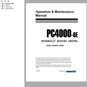 Komatsu PC4000-6E Operation & Maintenance Manual GZEAM08203