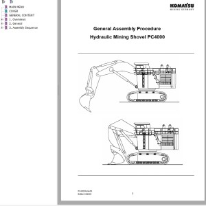 Komatsu PC4000 Field Assembly Instructions FAMPC4000-05