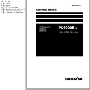 Komatsu PC4000E-6 Field Assembly Instructions GZEFA08234-3