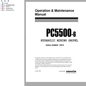 Komatsu PC5500-6 Operation & Maintenance Manual
