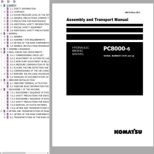 Komatsu PC8000-6 Field Assembly Instructions GZEFA12105-5