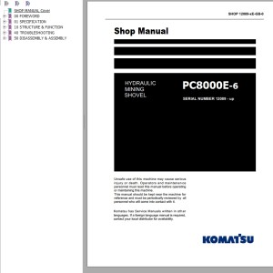 Komatsu PC8000E-6 Shop Manual GZEBM12089-0