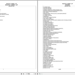 Komatsu WA270-8 A28001-UP Spare Parts Catalog PDF