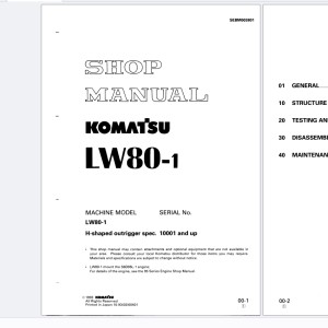 Komatsu Mobile Cranes LW80-1 Shop Manual