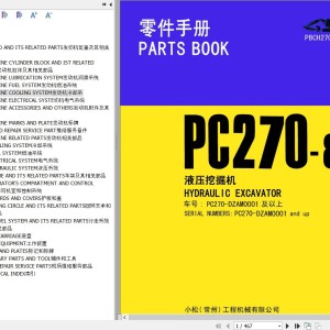 Komatsu PC270-8 DZAM0001-UP Parts Book PBCH270803