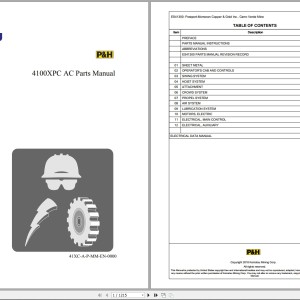 Komatsu P And H 4100XPC AC Parts Manual 41XC-A-P-MM-EN-0000