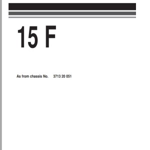 Komatsu 15F Part Book 3228607M3