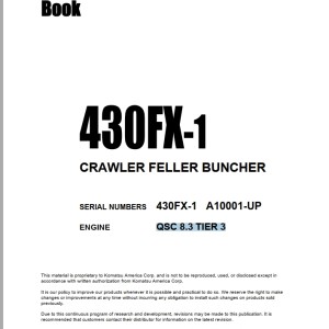 Komatsu 430FX-1 Part Book BEPB025300