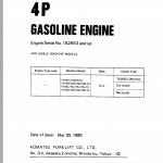 Komatsu 4P Part Book 4P-PNE7