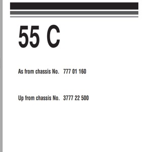 Komatsu 55C Part Book 3091111M2