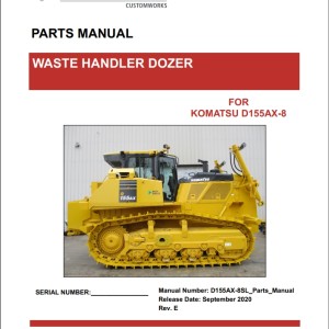 Komatsu D155AX-8 Part Book W12CLD1558002