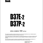 Komatsu D37E-2 D37P-2 Part Book PEPBU1170201