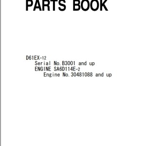 Komatsu D61EX-12 Part Book KEPB098900
