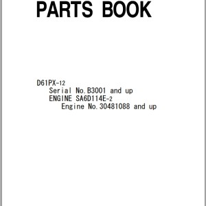 Komatsu D61PX-12 Part Book KEPB099900