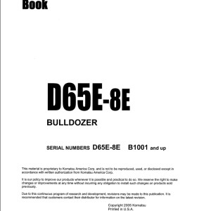 Komatsu D65E-8E Part Book KPPB001901