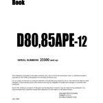 Komatsu D80,85APE-12 Part Book PEPB01547041