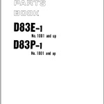 Komatsu D83E-1 D83P-1 Part Book PEPB015B0103
