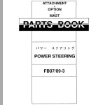 Komatsu FB07-3 FB09-3 Part Book PBN03-0010