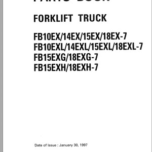 Komatsu FB10EX-7 FB18EXH-7 Part Book PBA07A1-03