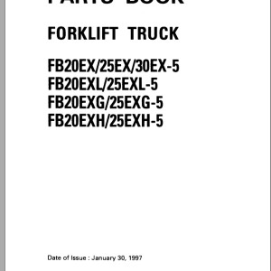 Komatsu FB20EX-5 FB25EXH-5 Part Book PBB05A1-03