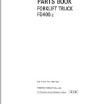 Komatsu FD400-2 Part Book FORMER-02081-1