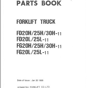 Komatsu FG20H-11 FG25L-11 Part Book FGD20H_30H-11-PNE2