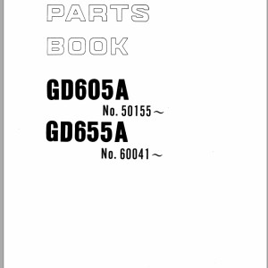 Komatsu GD605A GD655A Part Book PEPB023D0101