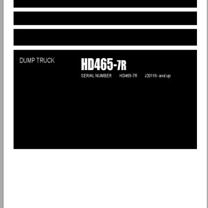 Komatsu HD465-7R Part Book LEPBH467R6