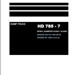 Komatsu HD785-7 Part Book FEN00222-01-N1-00