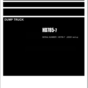 Komatsu HD785-7 Part Book LEPBH78701