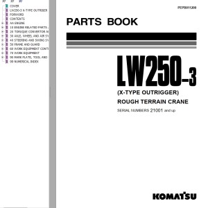 Komatsu LW250-3 Part Book PEPB011200