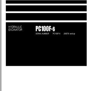 Komatsu PC100F-6 Part Book LEPBP1F603