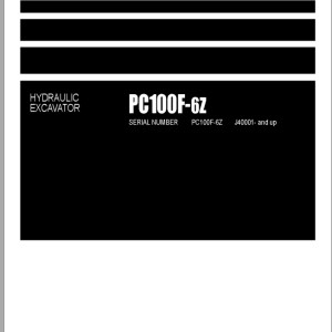 Komatsu PC100F-6Z Part Book LEPBP1F6Z0