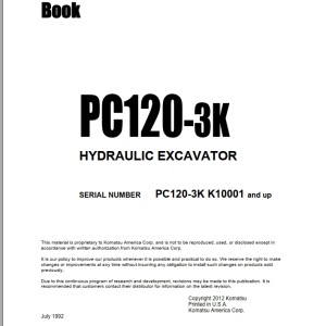 Komatsu PC120-3K Part Book PEPBK2020301