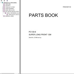 Komatsu PC130-8 Part Book FENC0027-02
