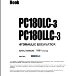 Komatsu PC180LC-3 PC180LLC-3 Part Book PEPB021P0303
