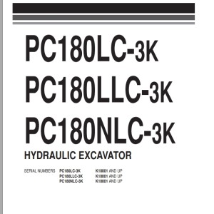 Komatsu PC180LC-3K PC180LLC-3K PC180NLC-3K Part Book PEPBK21P0301