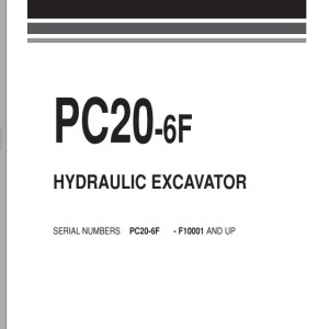 Komatsu PC20-6F Part Book EEPB000700