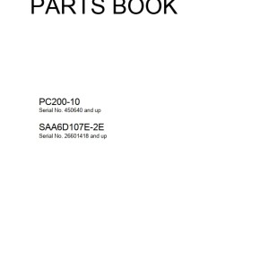 Komatsu PC200-10 Part Book ZEN00028-00