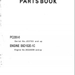 Komatsu PC200-6 Part Book LEPBP20601