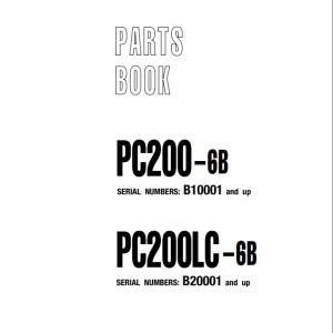 Komatsu PC200-6B PC200LC-6B Part Book KEPB003001