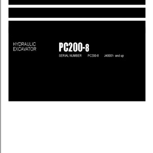 Komatsu PC200-8 Part Book LEPBP20802