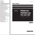 Komatsu PC200-8M0 PC200LC-8M0 Part Book FENC0012-08