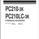 Komatsu PC210-3K PC210LC-3K Part Book PEPBK2050303