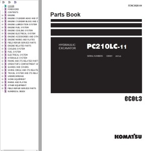 Komatsu PC210LC-11 Part Book FENC0020-04