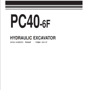 Komatsu PC40-6F Part Book EEPB000500