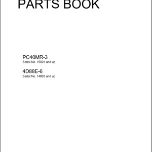 Komatsu PC40MR-3 Part Book ZEN00025-00