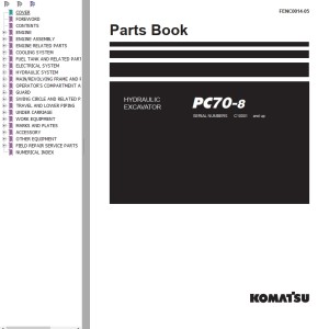 Komatsu PC70-8 Part Book FENC0014-05